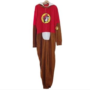 Buc-EE's Gas Station Brown Beaver Union Onesie Adult Pajamas Costume NWT